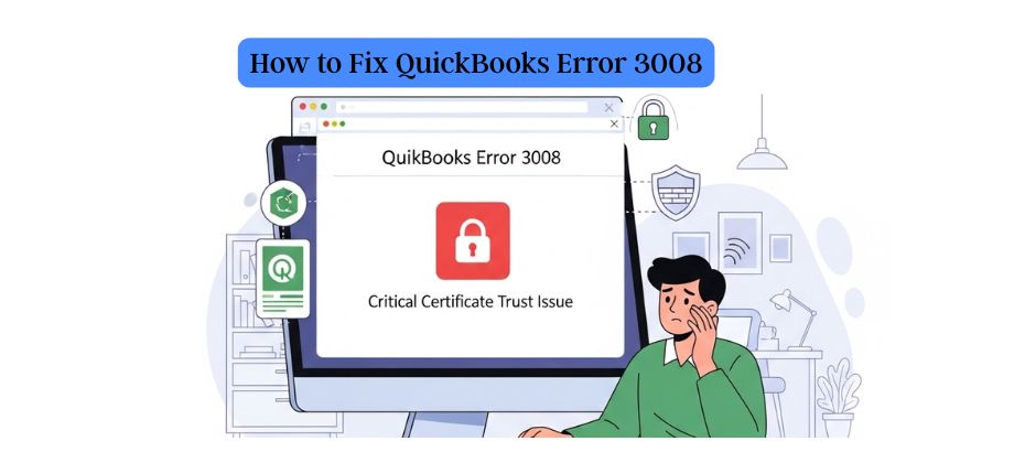 How to Fix QuickBooks Error 3008 – Certificate Trust Issue